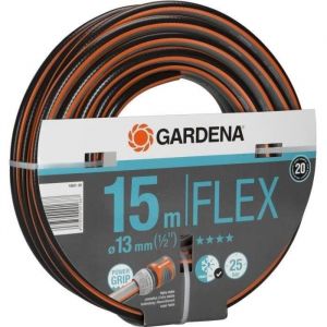 Tuyau d'arrosage Comfort FLEX - GARDENA - 15m - &Oslash;13mm - Anti-noeud et ind&eacute;formable - Garantie 20 ans