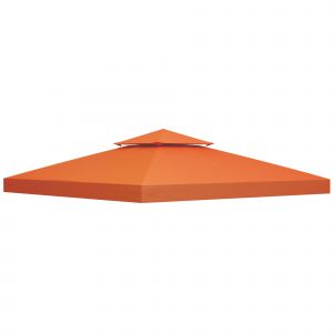 Homcom Toile de Toit de Rechange pour Pavillon Tonnelle Tente Imperméable 3 x 3 m Orange Terracotta