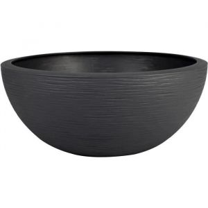 EDA Pot de fleur Rond GRAPHIT UP - 14,9 L - &Oslash; 40 cm x H 16,5 cm - Gris anthracite