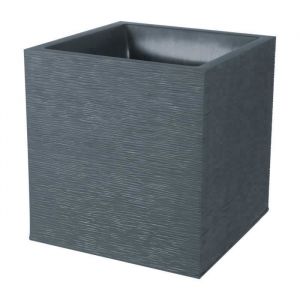 EDA Pot carr&eacute; GRAPHIT - 31 L - 39 x 39 x 43 cm - Gris anthracite