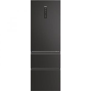 R&eacute;frig&eacute;rateur combin&eacute; - HAIER - 3D 60 Series 5 HTW5618ENPT - Classe E - 360 L - 185 x 59,5 x 66,7 cm - Noir