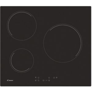 Plaque de cuisson vitroc&eacute;ramique CANDY CH63CT - 3 foyers - Noir