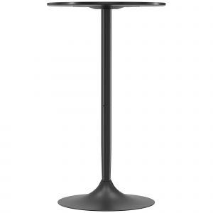 HOMCOM Table de bar ronde table de bistro mange-debout table de cuisine style contemporain plateau peint et cadre en acier