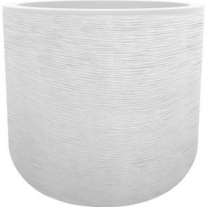 EDA Pot rond GRAPHIT UP - 32,5 L - &Oslash; 38,5 cm x H 36,8 cm - Blanc c&eacute;rus&eacute;