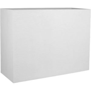 EDA Bac a fleurs Muret Loft GRAPHIT - 46 L - 78,5 x 29,5 x 60 cm - Blanc c&eacute;rus&eacute;