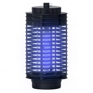 Outsunny Lampe anti-insectes anti moustique design lanterne tue mouche &eacute;lectrique destructeur d'insectes LED 3 W noir