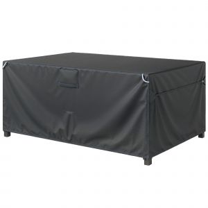 Outsunny Housse Salon de Jardin Ext&eacute;rieure Imperm&eacute;able 420D Tissu Oxford, avec &Eacute;vent et Sac de Rangement, 180x120x74cm, Noir
