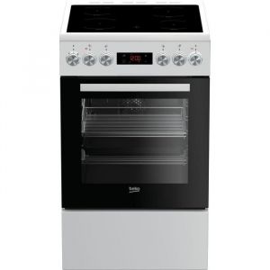 Cuisiniere vitroc&eacute;ramique - BEKO - FSE57302GWC - 4 feux - 50cm