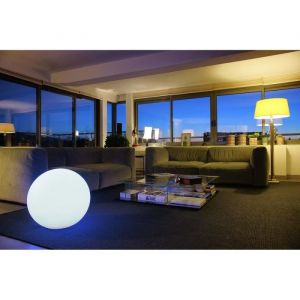 LUMISKY - Boule lumineuse filaire pour ext&eacute;rieur LED - blanc BOBBY - &Oslash;60cm culot E27