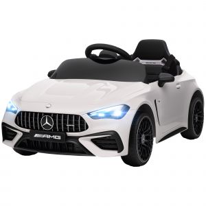 AIYAPLAY Voiture &eacute;lectrique enfants Mercedes AMG CLE 53 12V 2 moteurs t&eacute;l&eacute;commande parentale 2,4G 99 x 55 x 43 cm blanc