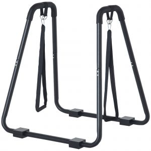 HOMCOM Musulation Dips Station Dips Barre de Musculation Charge Max. 120Kg Antidérapant Acier