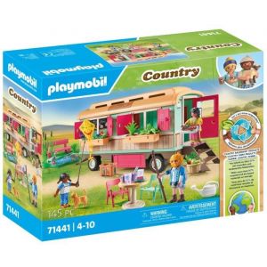 PLAYMOBIL 71441 Roulotte caf&eacute; boutique, Country La vie a la ferme, 145 pieces, Des 4 ans