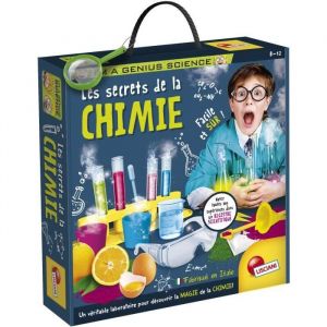 Laboratoire chimie - LISCIANI - I'm a Genius - Secrets de la chimie - 50 exp&eacute;riences - Mat&eacute;riel complet - Activit&eacute;s s&ucirc;res