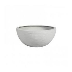 EDA Pot de fleurs vasque GRAPHIT UP - 5,5L  - &Oslash; 30 cm x 12 cm - Blanc c&eacute;rus&eacute;