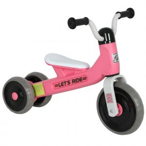 AIYAPLAY Draisienne b&eacute;b&eacute; 1-3 ans jusqu'&agrave; 20 kg, v&eacute;lo enfants sans p&eacute;dale, 3 roues silencieuses, 69 x 40 x 49 cm, rose