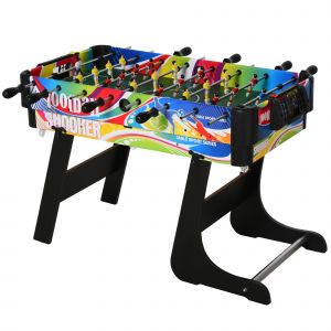 HOMCOM Table de Jeu 4 en 1 Pliable pour Baby-Foot, Billard, Air Hockey et Ping Pong, en MDF et Plastique