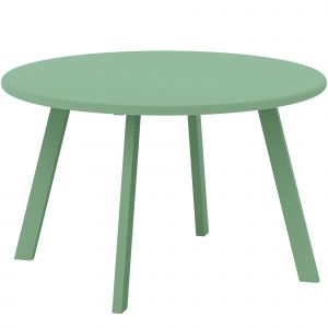 Outsunny Petite table basse ronde, table d'appoint avec patins antid&eacute;rapants, cadre en m&eacute;tal, pour jardin, &Oslash; 70 x 42 cm, vert