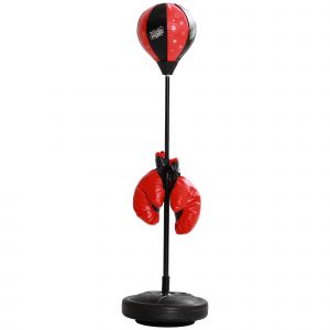 AIYAPLAY Sac de frappe enfants punching ball sur pied réglable 68-102 cm pour enfants de 5-10 ans avec gants et base de lestage