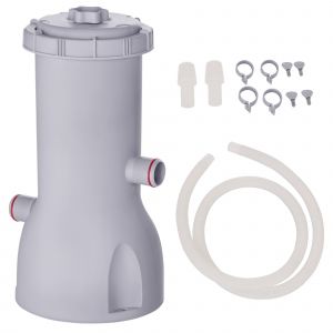 Outsunny Pompe de filtration &eacute;purateur &agrave; cartouche pour piscine hors sol 3785 L/h 90 W   Aosom France