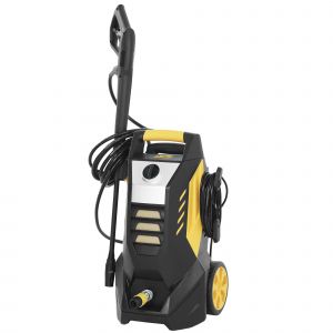 Outsunny Nettoyeur haute pression avec pompe en aluminium 135 bar pression max. 1800W puissance 540 L/h tuyau 5m buse r&eacute;glable & poign&eacute;es