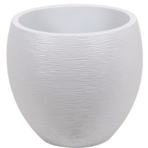 EDA Pot rond GRAPHIT - 46L - &Oslash;50cm x H 45 cm - Blanc c&eacute;rus&eacute;