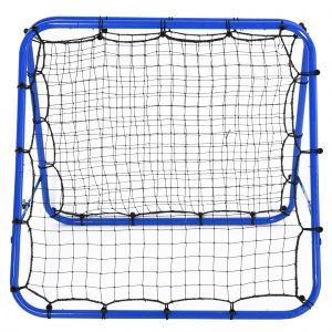 HOMCOM Rebounder pour le football, filet de rebond ajustable avec 5 positions d'angle et mur de rebond, 100 x 95 cm, but de rebond de foot pour adolescents, mur de rebond pour l'entraînement au handball, Bleu