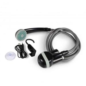 Douche &eacute;lectrique - KAMPA - Power Shower - Batterie rechargeable - Tuyau 1,80 m - Noir