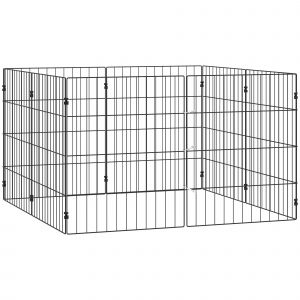 PawHut Enclos pour Chiens Enclos Extensible Pliable, 50x60 cm, Noir