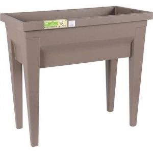 EDA Espace potager avec table CITY VEG&TABLE - 57 L - 76 x 38,5 x H 68 cm - Taupe