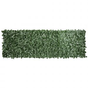 Outsunny Haie Artificiel Brise-Vue décoration Rouleau 3L x 1H m Feuillage réaliste Anti-UV Vert Foncé