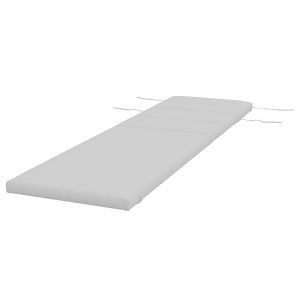 Outsunny Coussin d'ext&eacute;rieur pour chaise Longue Coussin Bain de Soleil Rectangulaire avec appui-t&ecirc;te 196 x 63 cm, gris clair