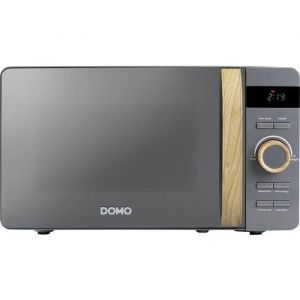 Micro-ondes - DOMO - DO3420 - Gris avec finition bois&eacute;e - L45,1 x P34,7 x H25,8 cm - 20 L - 5 niveaux de puissance - 700W