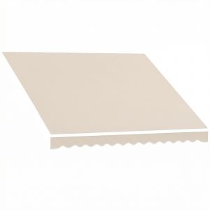 Outsunny Toile de Rechange Store Banne avec Lambrequin, D&eacute;perlante, Toile de Remplacement pour Store, Compatible 3,5 x 2,5 m cr&egrave;me