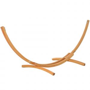Outsunny Support pied de hamac structure robuste en bois de pin charge max. 120 Kg dim. 325L x 120l x 118H cm bois naturel