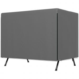 Outsunny Housse de protection pour balancelle de jardin 3 places, toile PE imperm&eacute;able, anti-poussi&egrave;re, 215x155x150cm, gris fonc&eacute;