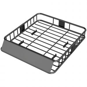 HOMCOM Porte-bagage pour voiture universel, galerie de toit pour voiture en acier charge 90,7 kg 110,5 x 99,5 x 18,5 cm, noir