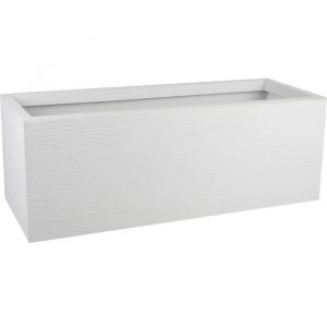 EDA Jardiniere GRAPHIT UP - 57 L - Dimensions 79,5 x 29,5 x 29,5 cm - Blanc c&eacute;rus&eacute;