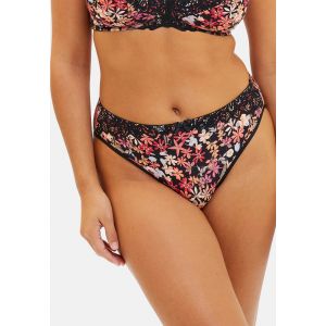 Slip Ava Fantaisie Imprim&eacute; Floral Noir