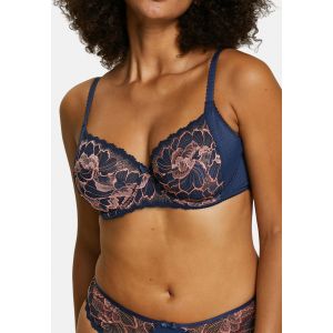 Soutien-gorge embo&icirc;tant Capucine Bleu Marine & Rose