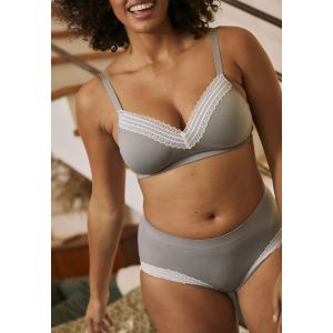 Brassi&egrave;re sans armatures Agathe Gris & Ivoire