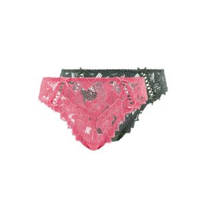 Lot de 2 slips Arum Rose Ravissant et Vert Thym