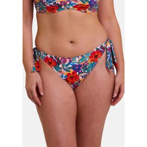 Slip de bain échancré Curaçao Imprimé Tropical Multicolore