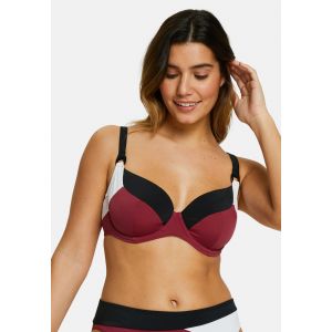 Haut de maillot de bain avec armatures Beyond the Beach Colorblock Prune