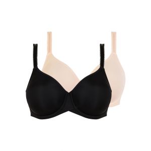 Lot de 2 soutiens-gorge Duo Sonia Noir et Champagne Rosé
