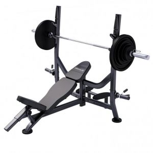 Banc Musculation PRO avec Support et Barre d’Haltères Olympia 130 KG MAXXUS