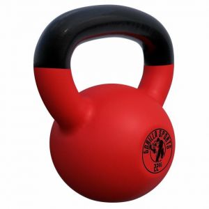 Kettlebell en fonte avec rev&ecirc;tement en vinyle 22 KG Gorilla Sports