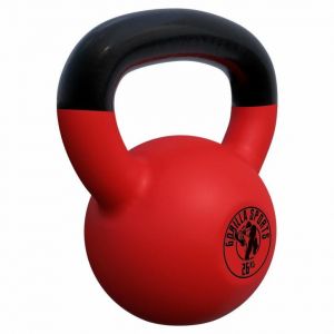 Kettlebell en fonte avec rev&ecirc;tement en vinyle 26 KG Gorilla Sports