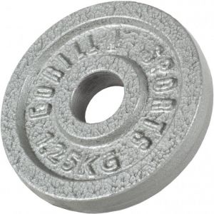 Disque de poids en fonte 30/31 mm Argent / 1,25 KG Gorilla Sports