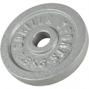 Disque de poids en fonte 30/31 mm Argent / 2,5 KG Gorilla Sports