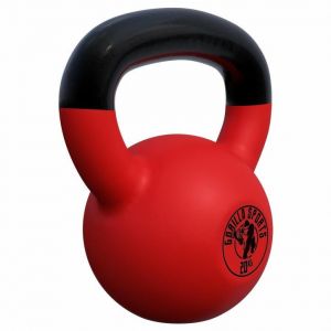 Kettlebell en fonte avec rev&ecirc;tement en vinyle 20 KG Gorilla Sports